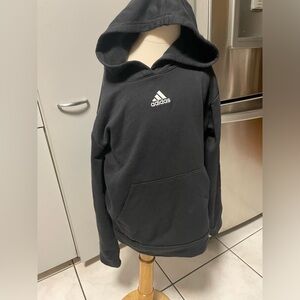 Adidas black hoodie sweatshirt with hood and pocket